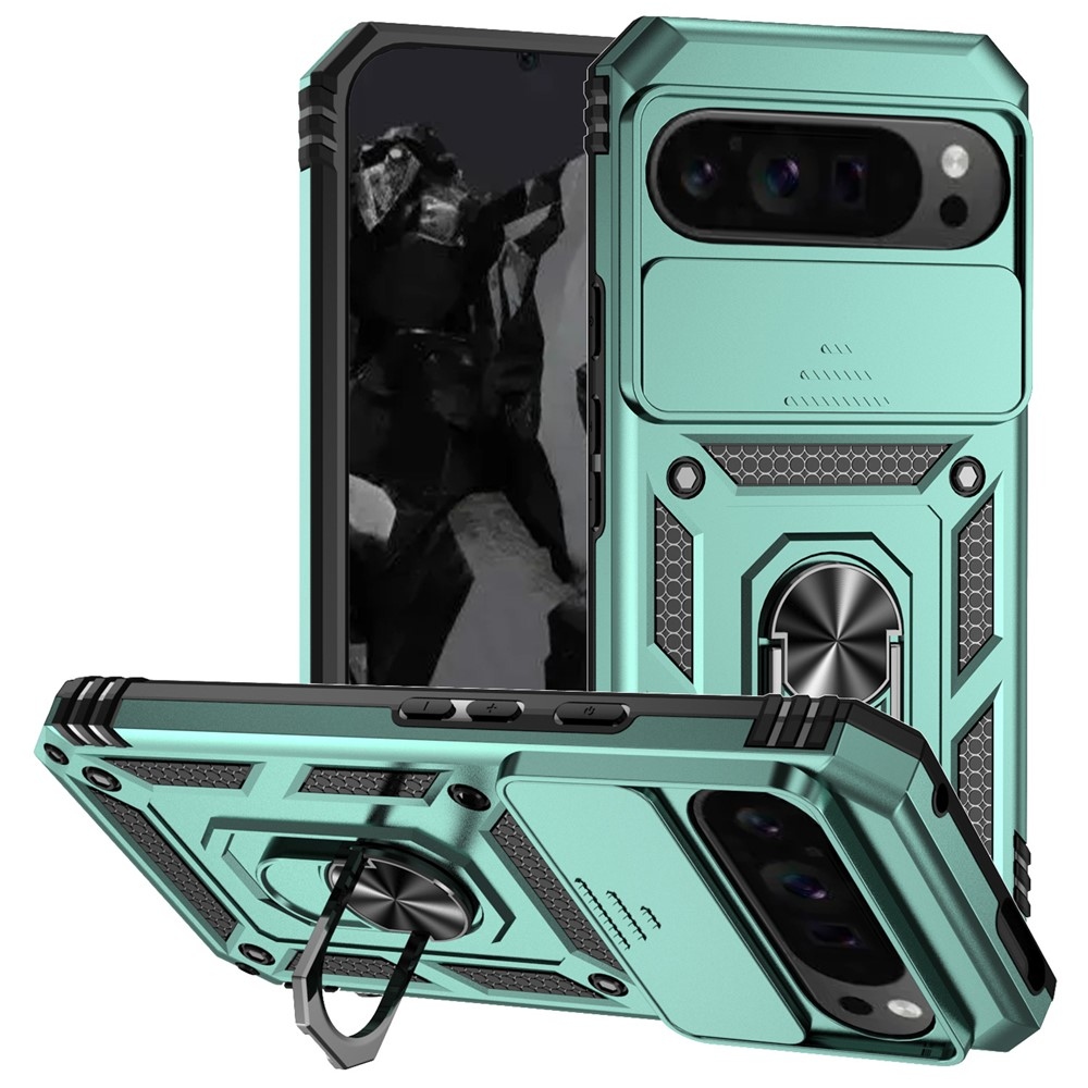 Ring odolný kryt na Google Pixel 10 Pro XL/Pixel 9 Pro XL - zelený