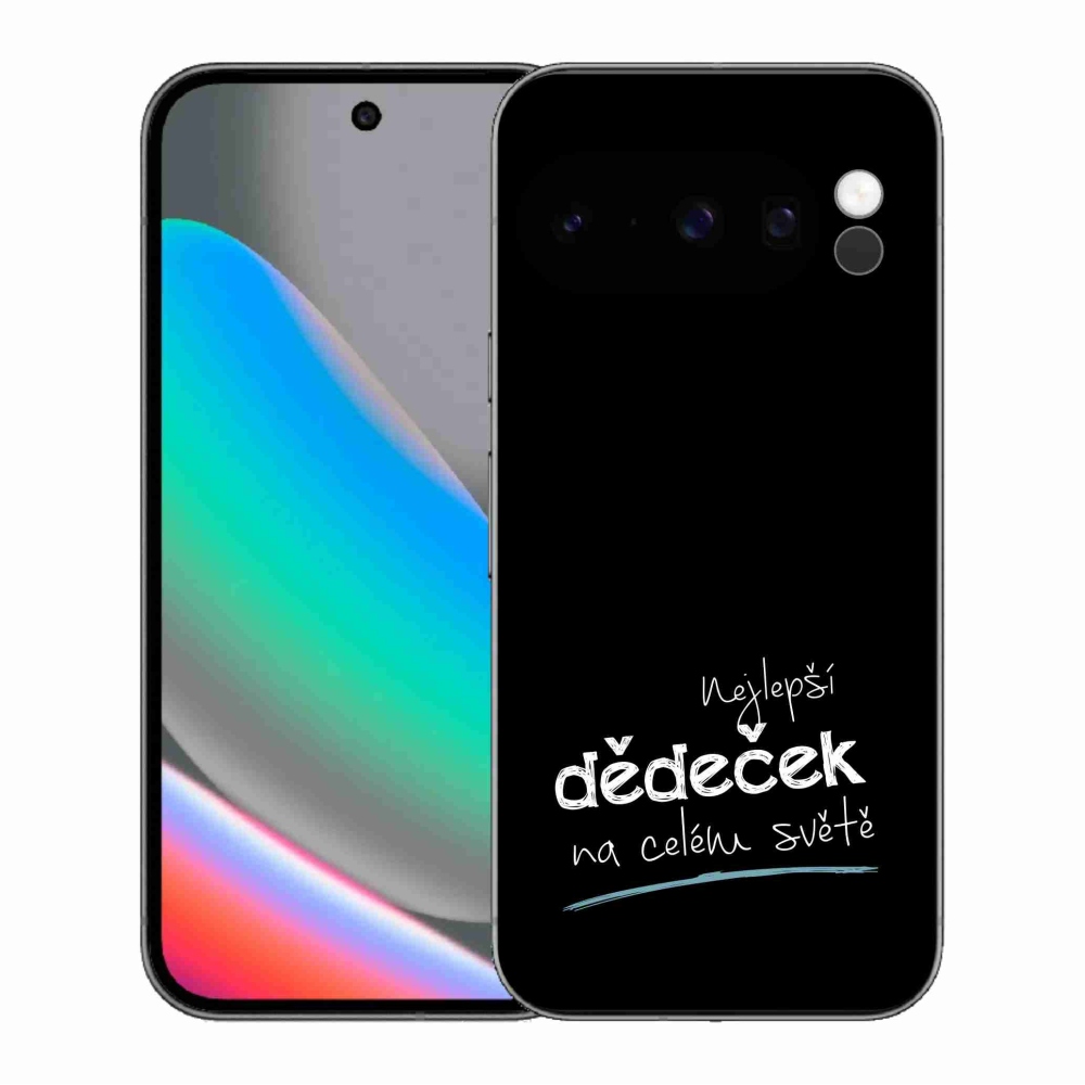 Gélový kryt mmCase na Google Pixel 10 Pro - najlepší dedko 3 čierne pozadie