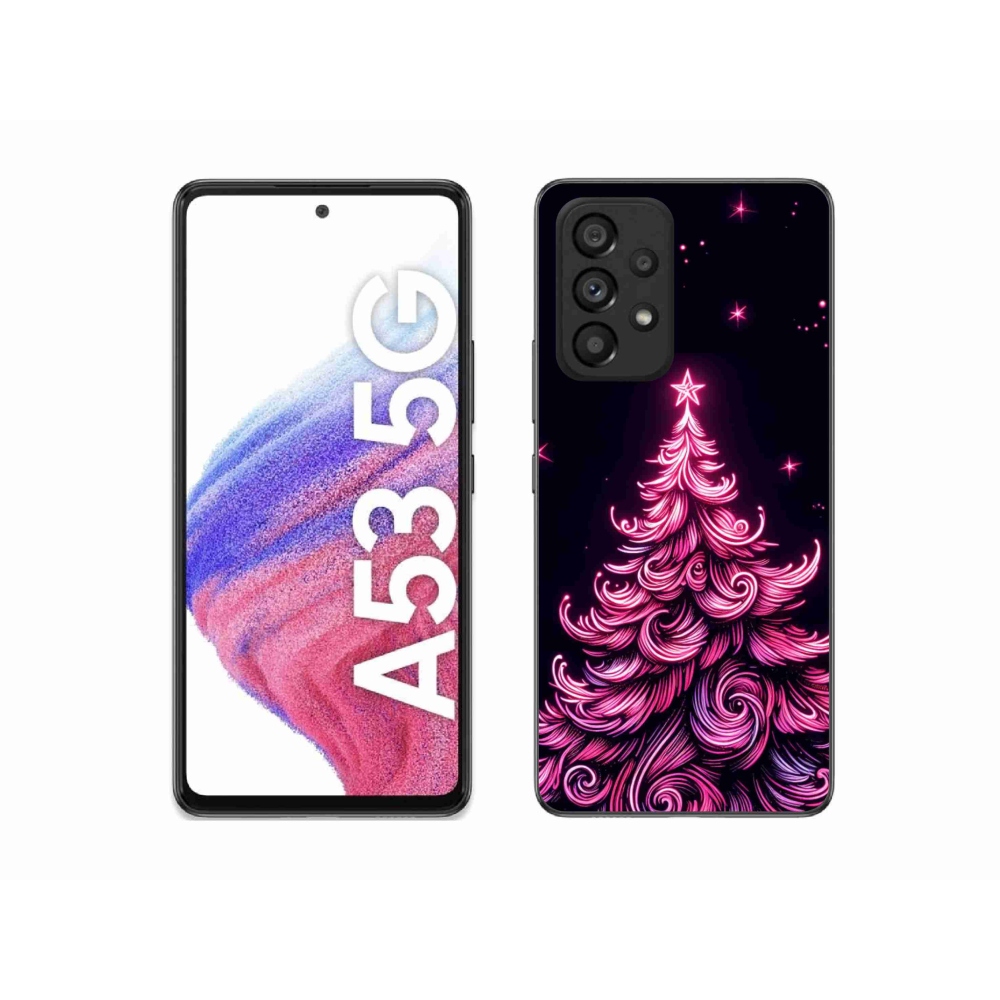 Gélový kryt mmCase na Samsung Galaxy A53 5G - neónový vianočný stromček 2