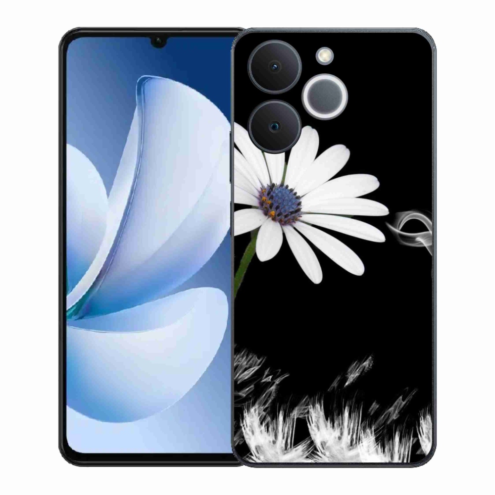 Gélový kryt mmCase na Realme Note 70T - biela kvetina
