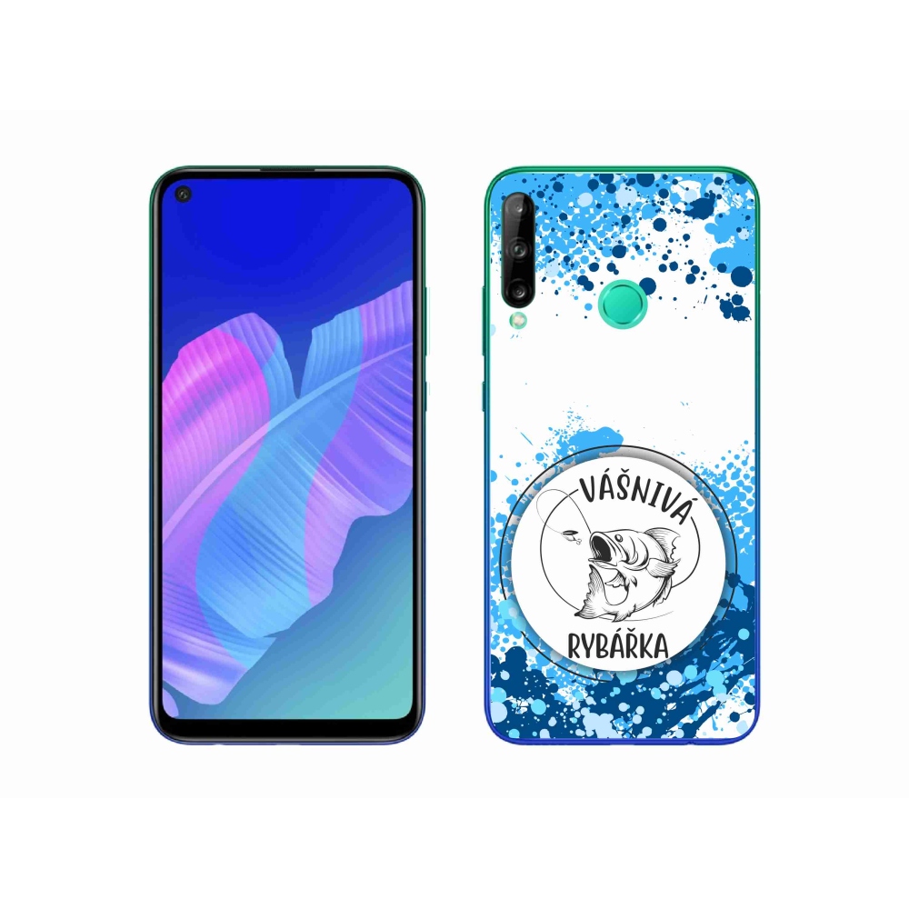 Gélový kryt mmCase na Huawei P40 Lite E - vášnivá rybárka biele pozadie