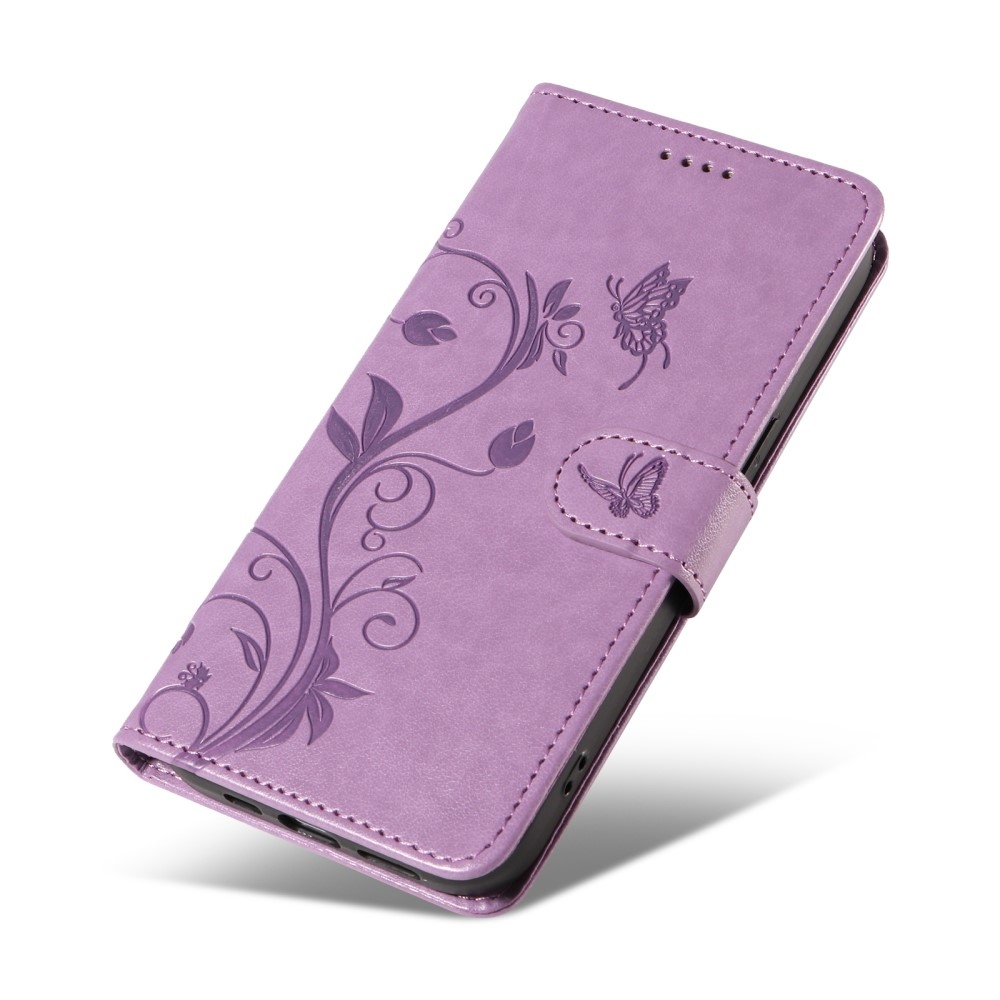 Flowers knižkové púzdro na Xiaomi Redmi A3 - fialové