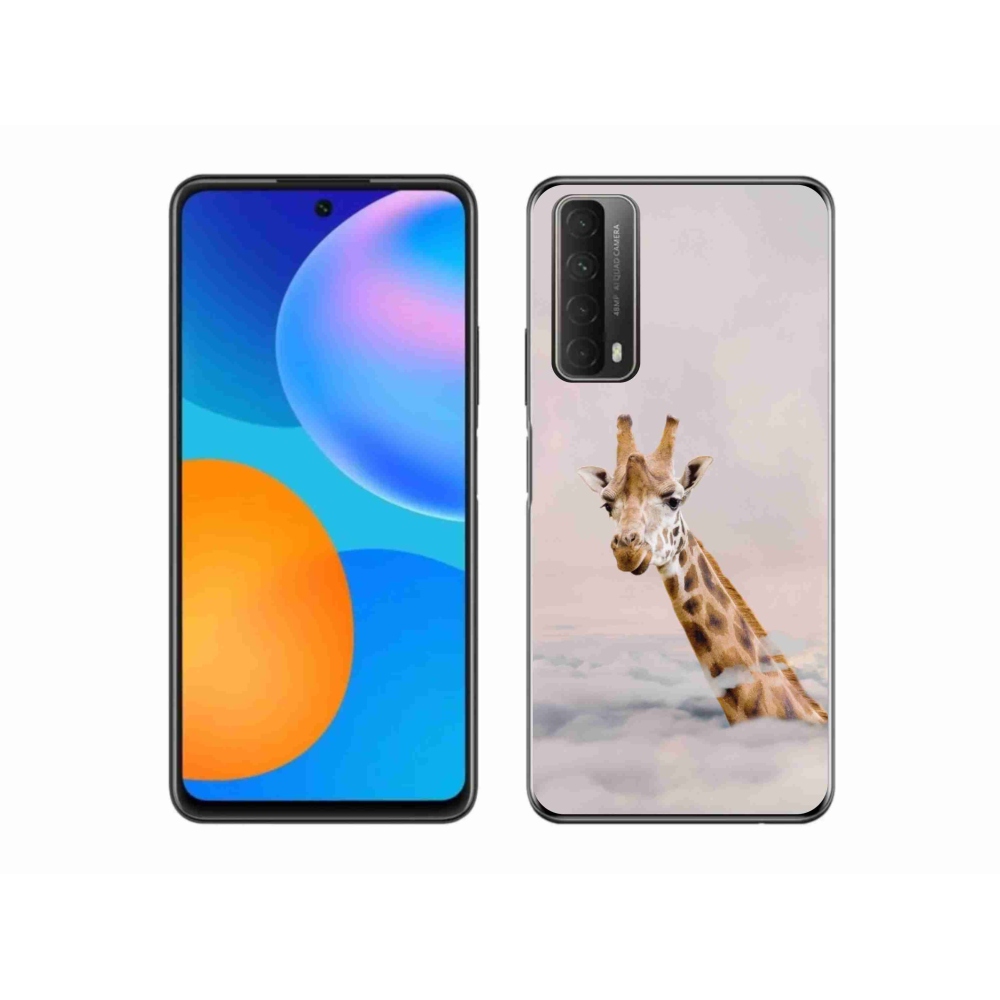 Gelový kryt mmCase na Huawei P Smart (2021) - žirafa v oblacích