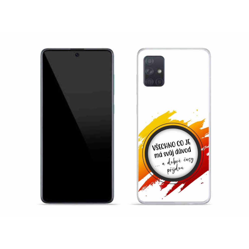 Gélový kryt mmCase na Samsung Galaxy A51 - citát 3 biele pozadie