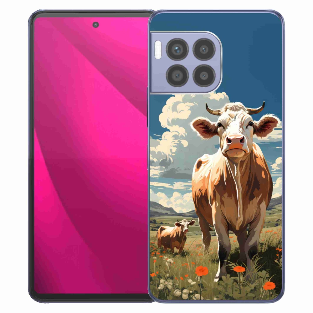 Gélový kryt mmCase na T-Mobile T Phone 2 Pro - kravy na lúke