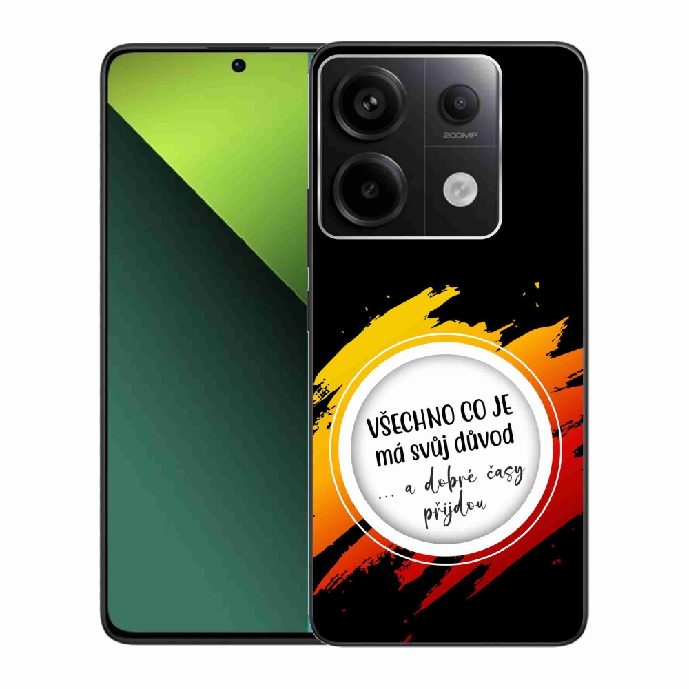 Gélový kryt mmCase na Xiaomi Redmi Note 13 Pro 5G/Poco X6 5G - citát 3 čierne pozadie