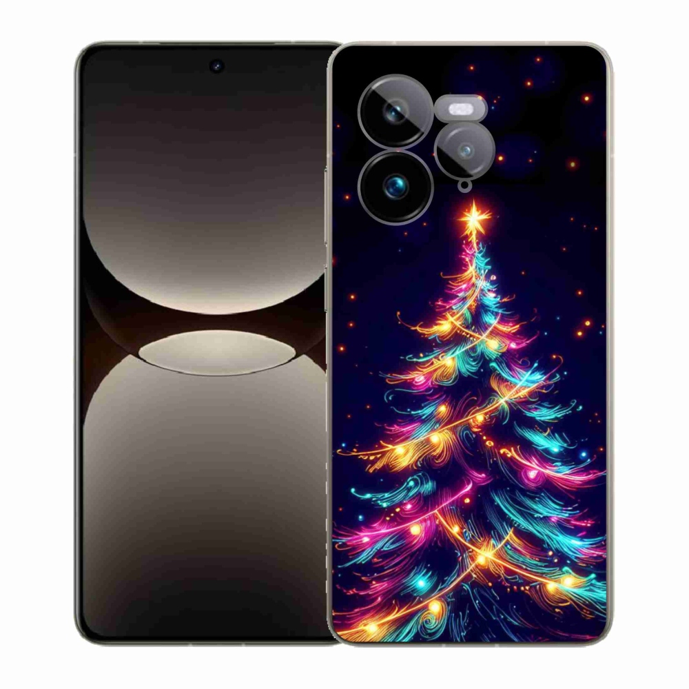 Gélový kryt mmCase na Realme GT 7 Pro 5G - neónový vianočný stromček