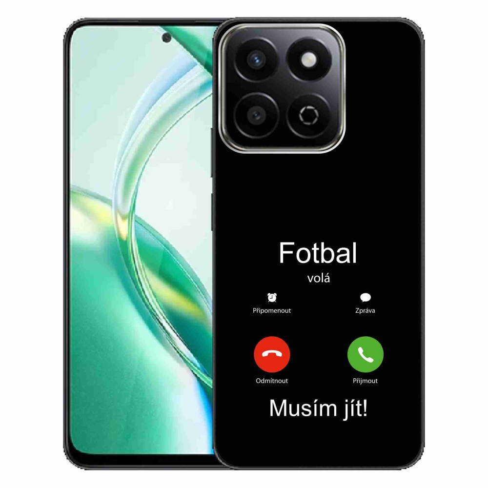 Gélový kryt mmCase na Honor 200 Smart 5G - futbal volá čierne pozadie
