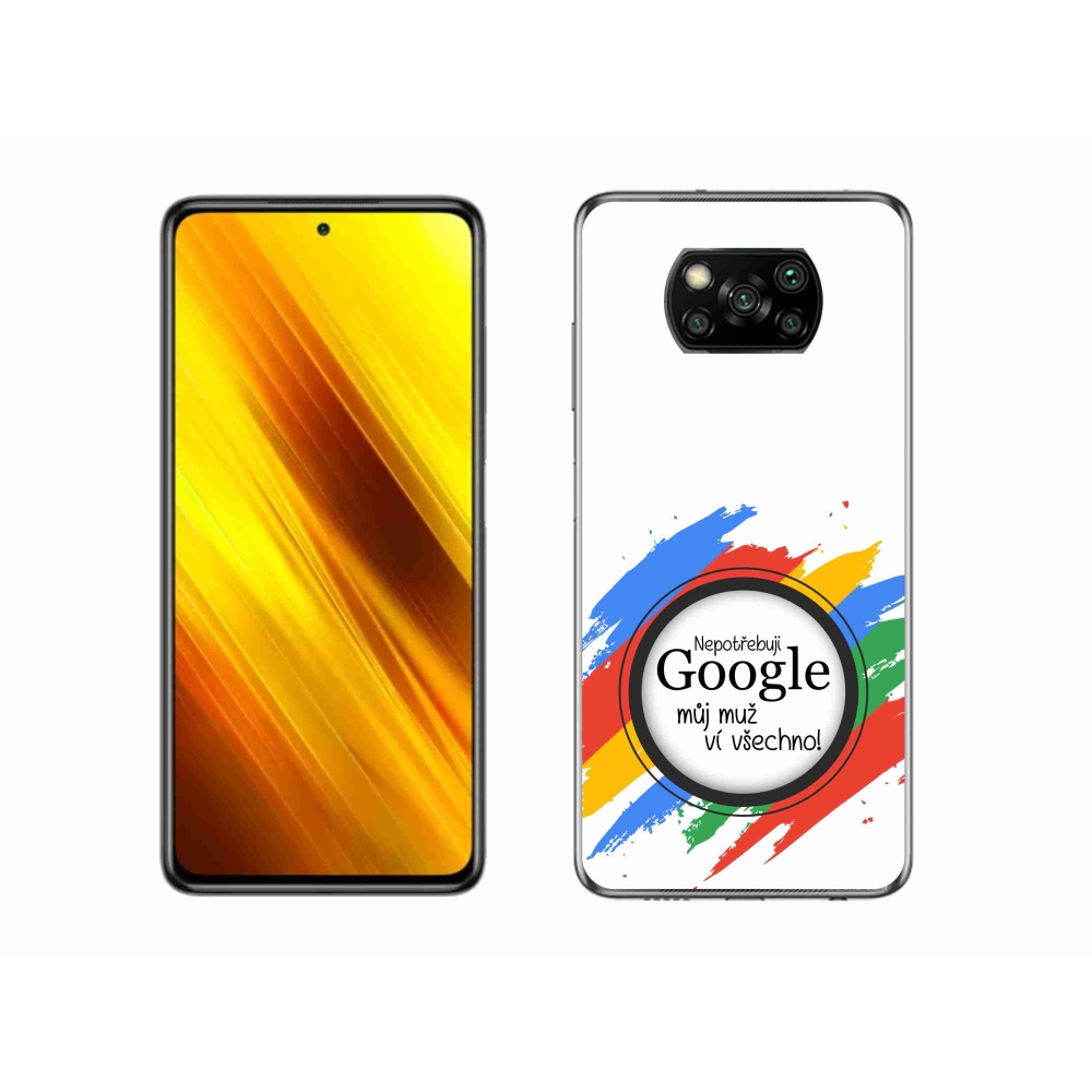 Gélový kryt mmCase na Xiaomi Poco X3 Pro - muž vie všetko biele pozadie