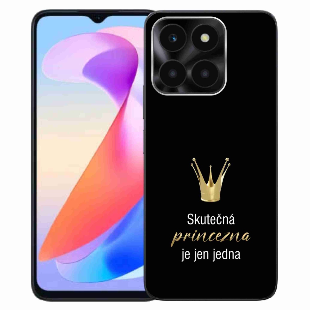 Gélový kryt mmCase na Honor X6a - skutočná princezná čierne pozadie