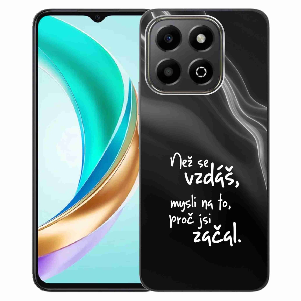 Gélový kryt mmCase na Honor X6b - citát 2 čierne pozadie