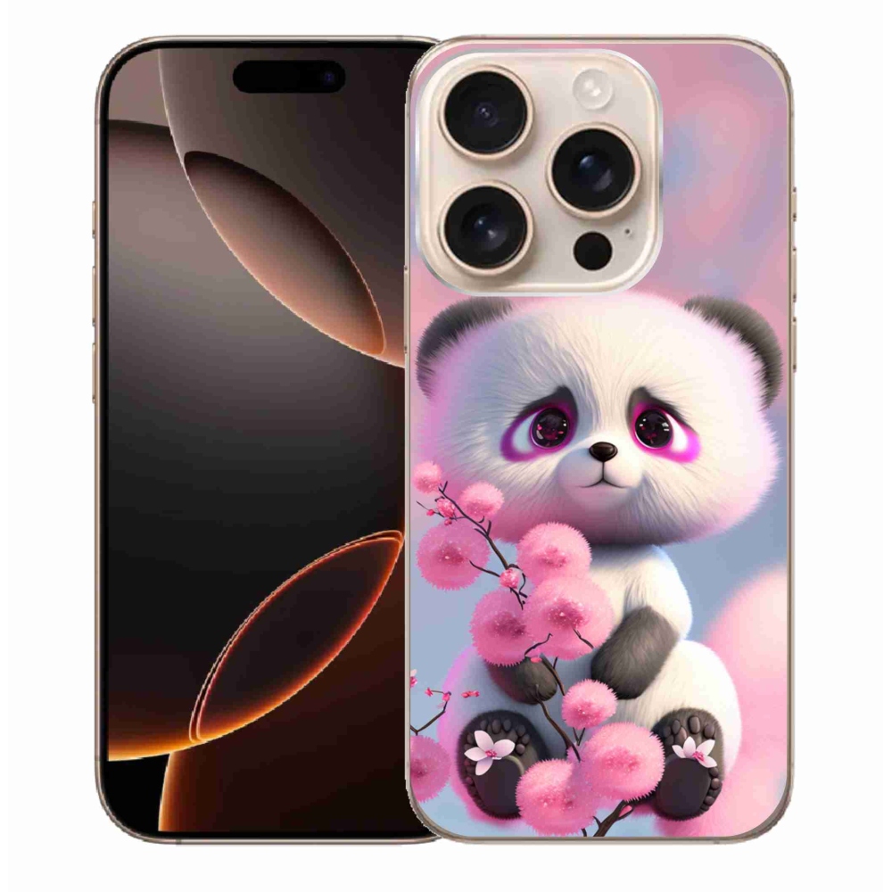 Gélový kryt mmCase na iPhone 16 Pro Max - roztomilá panda 1