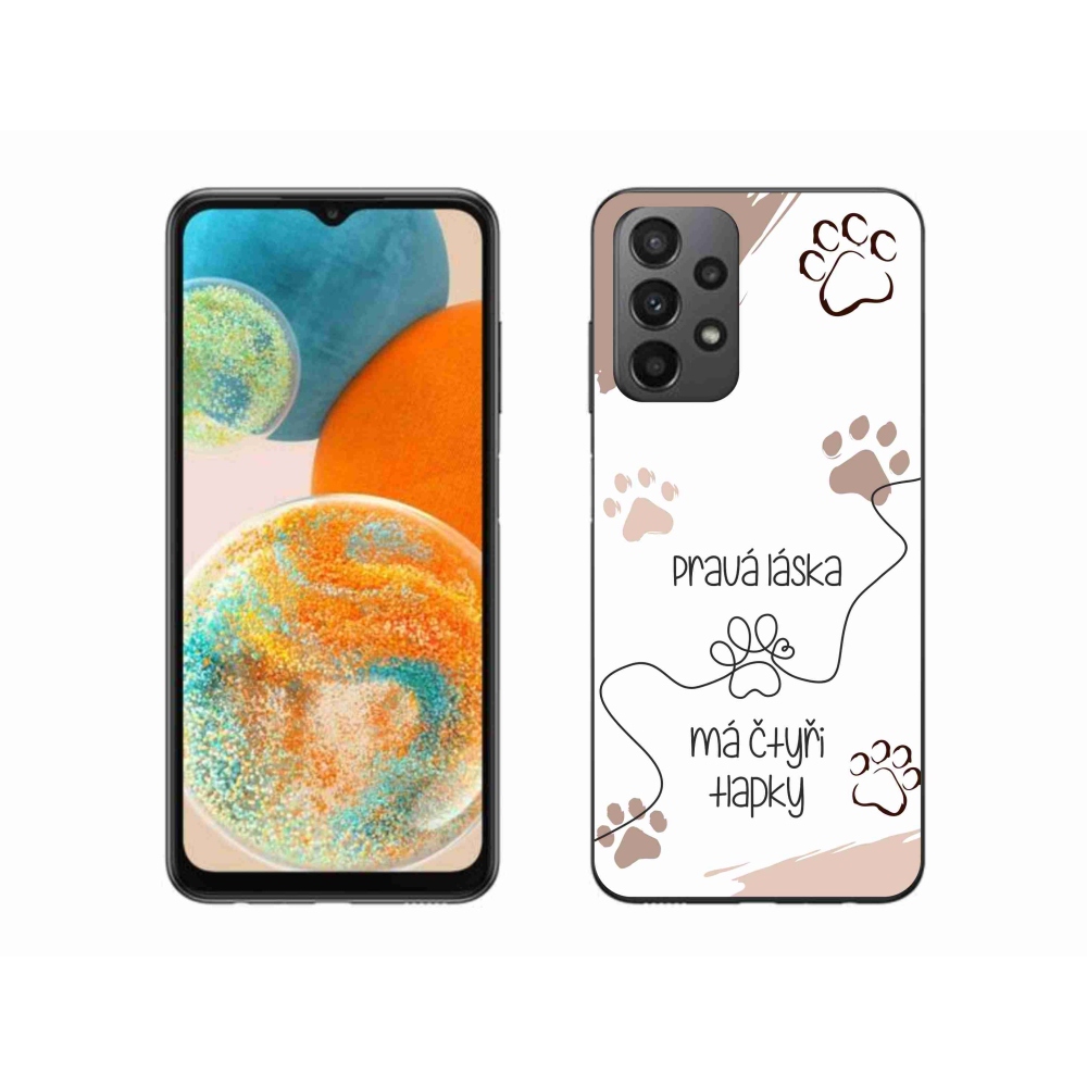 Gélový kryt mmCase na Samsung Galaxy A23 4G/5G - psí motív 1 biele pozadie