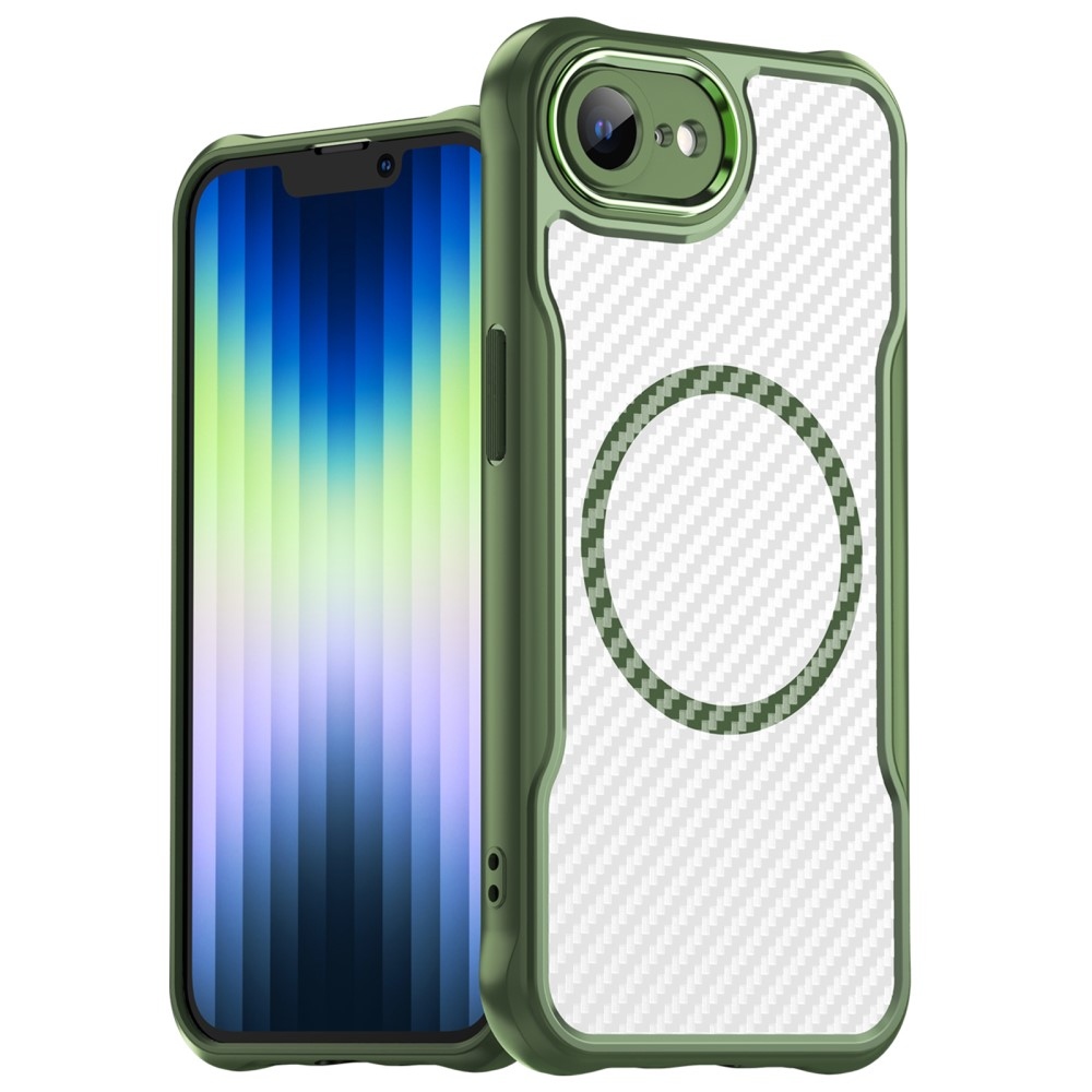 Texture odolný kryt s podporou MagSafe na iPhone 16e - zelený