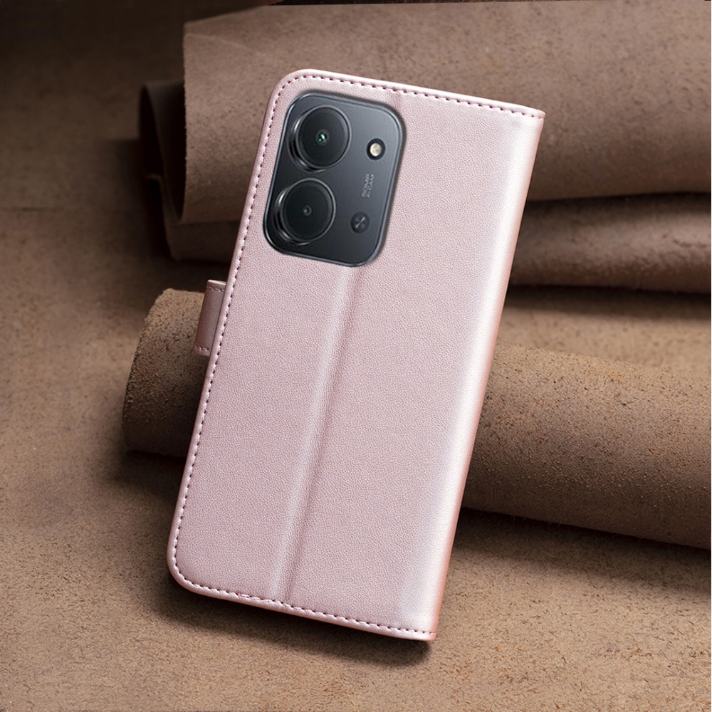 BNF knižkové púzdro na Xiaomi Redmi 15C 4G/5G (173mm) - ružovozlaté