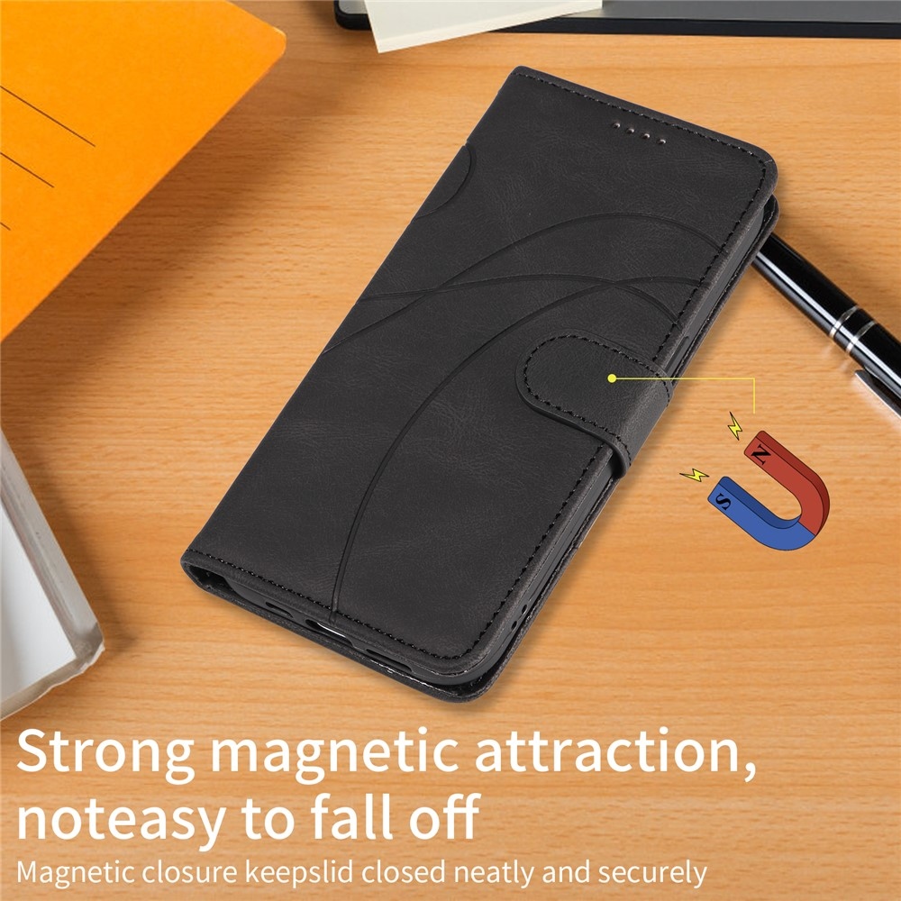 Curved knižkové puzdro na Realme 14 5G/14T 5G - čierne