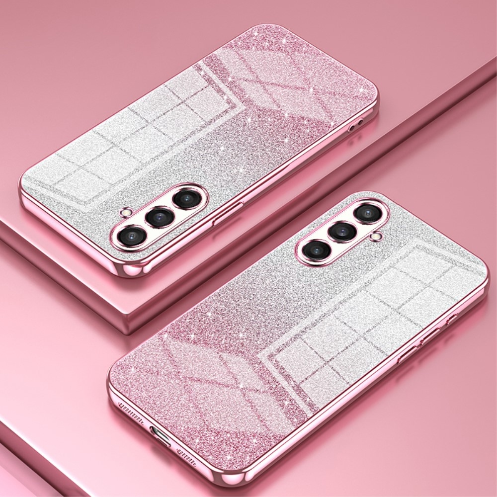 Cut gélový trblietavý obal na Samsung Galaxy S23 FE - ružový