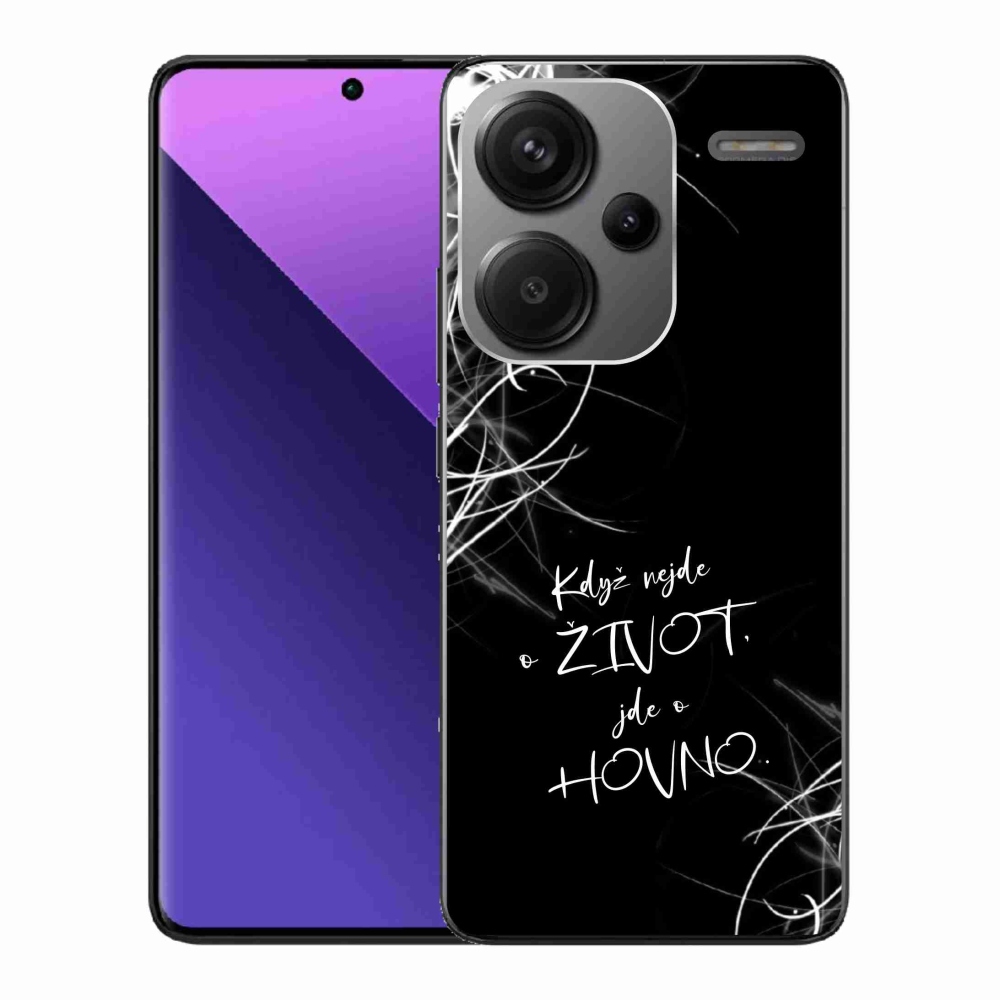 Gélový kryt mmCase na Xiaomi Redmi Note 13 Pro+ 5G - vtipný text 16 čierne pozadie
