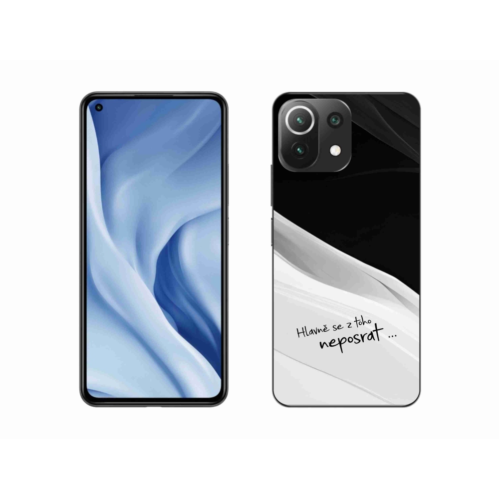 Gélový kryt mmCase na Xiaomi Mi 11 Lite 4G/5G - vtipný text 13 bieločierne pozadie