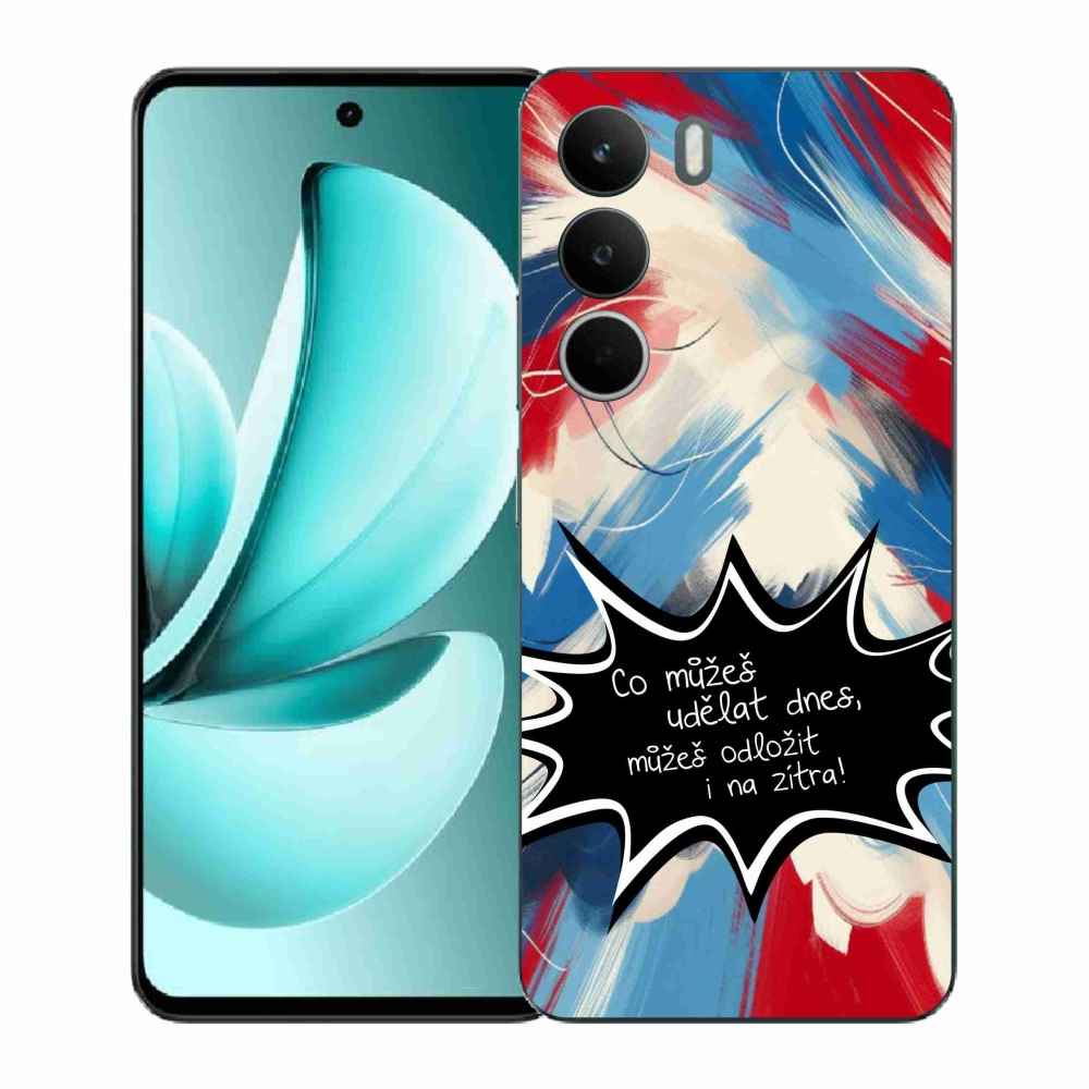 Gélový kryt mmCase na Realme C71 - vtipný text 9 čierne pozadie