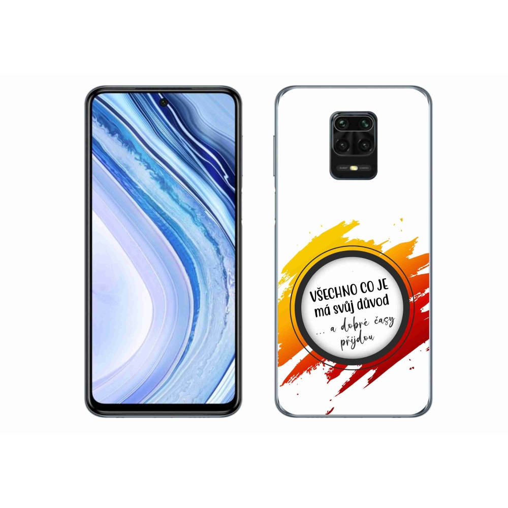 Gélový kryt mmCase na Xiaomi Redmi Note 9 Pro - citát 3 biele pozadie
