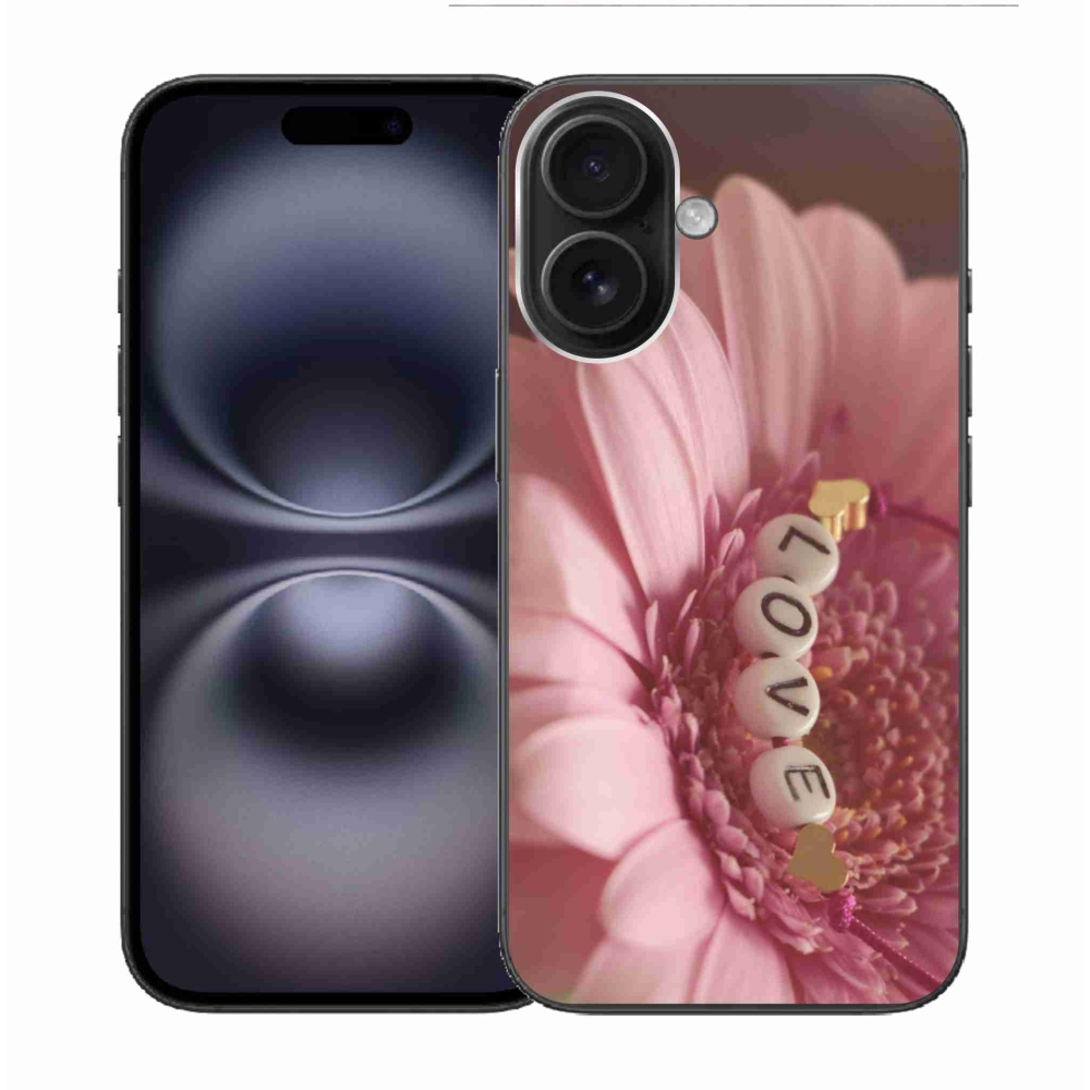 Gélový kryt mmCase na iPhone 16 - prívesok love