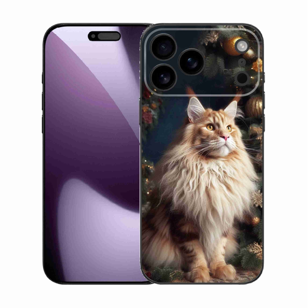 Gélový kryt mmCase na iPhone 17 Pro Max - mačka pri stromčeku