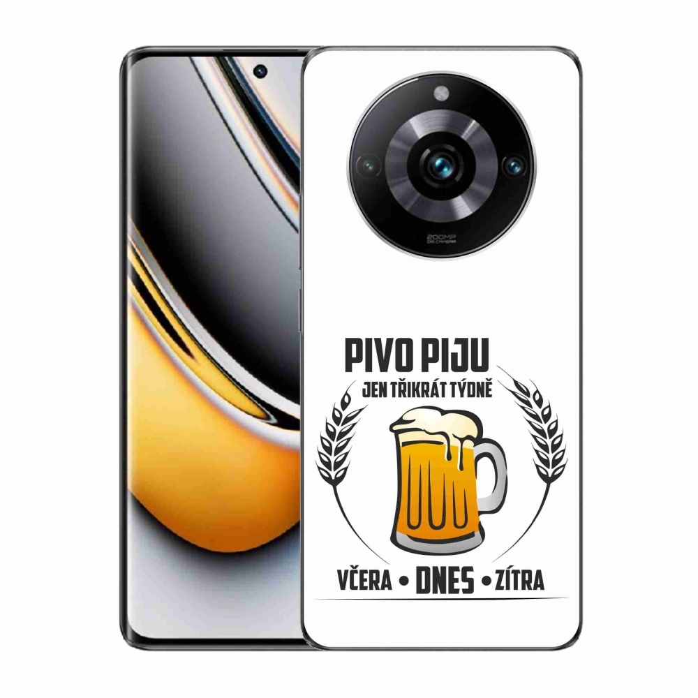 Gélový kryt mmCase na Realme 11 Pro/11 Pro+ - pivný motív biele pozadie