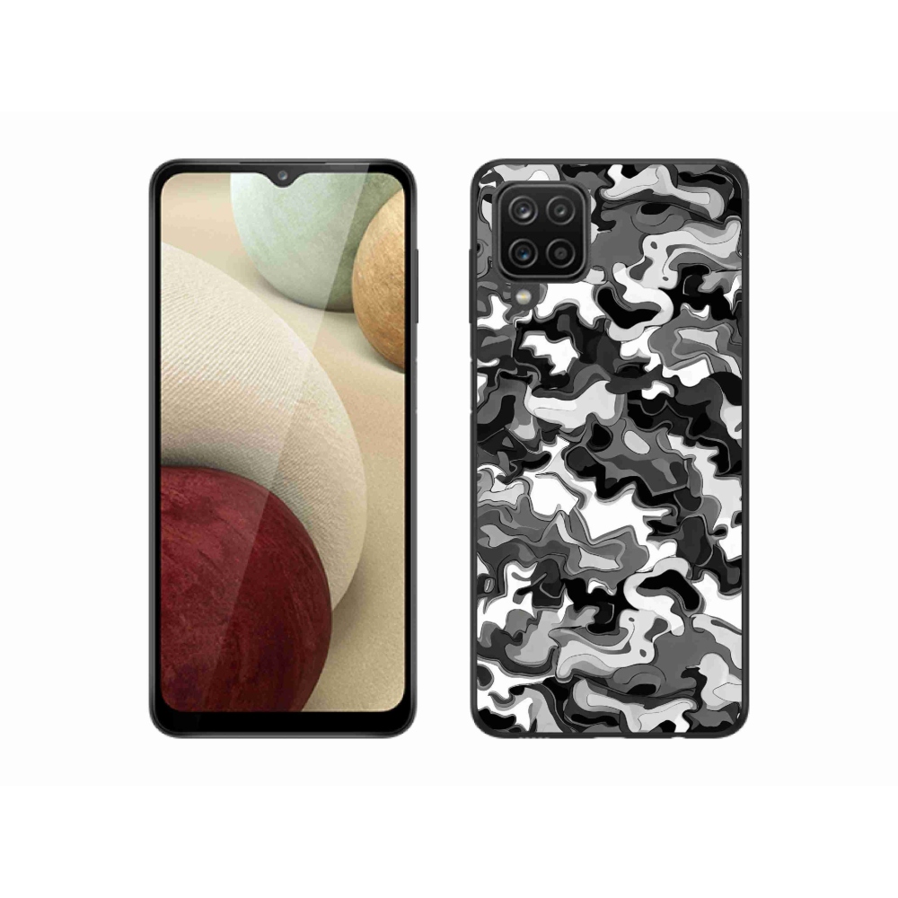 Gélový kryt mmCase na Samsung Galaxy A12 - maskáčový vzor 3