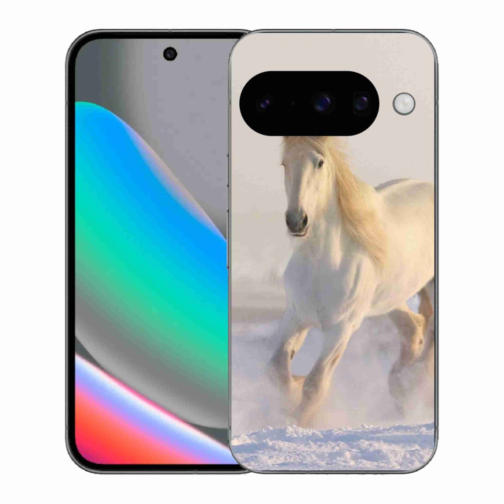 Gélový kryt mmCase na Google Pixel 10 - kôň v snehu