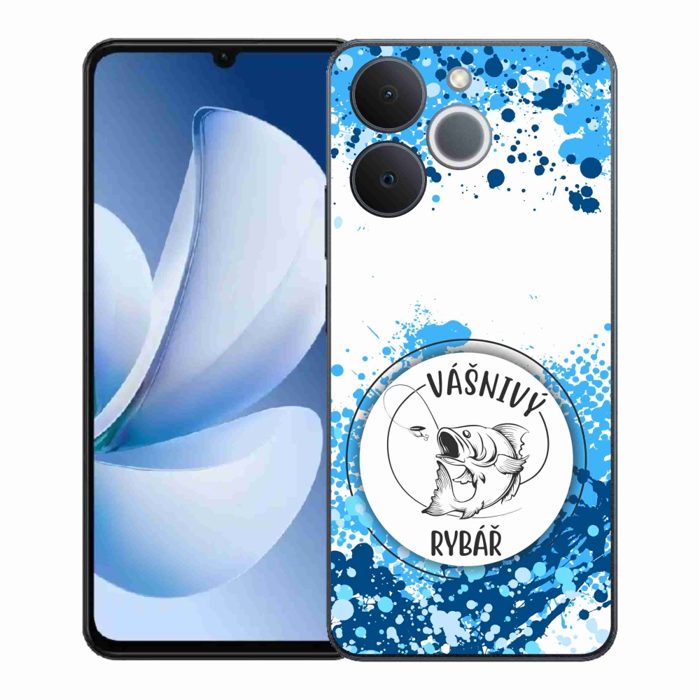 Gélový kryt mmCase na Realme Note 70T - vášnivý rybár biele pozadie