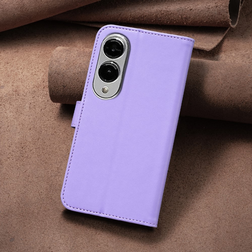 Clover knižkové púzdro na Samsung Galaxy S25 Edge - fialové