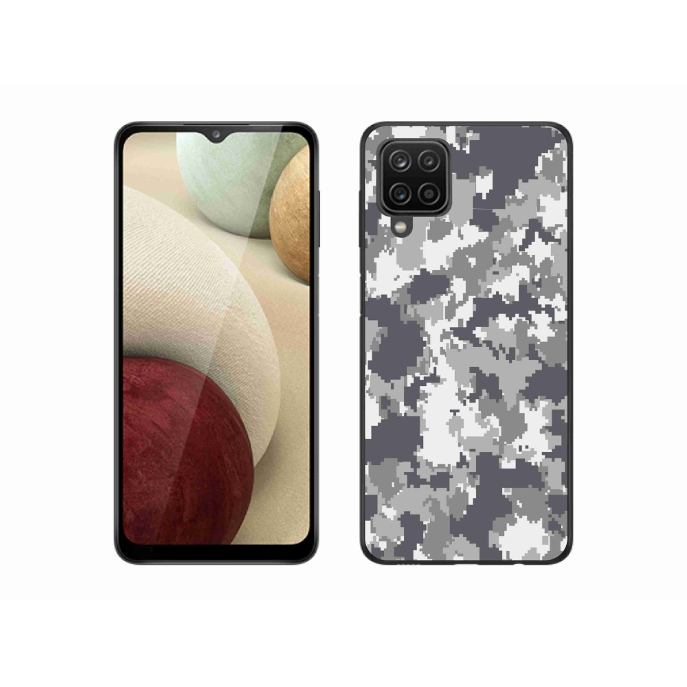 Gélový kryt mmCase na Samsung Galaxy A12 - maskáčový vzor 2