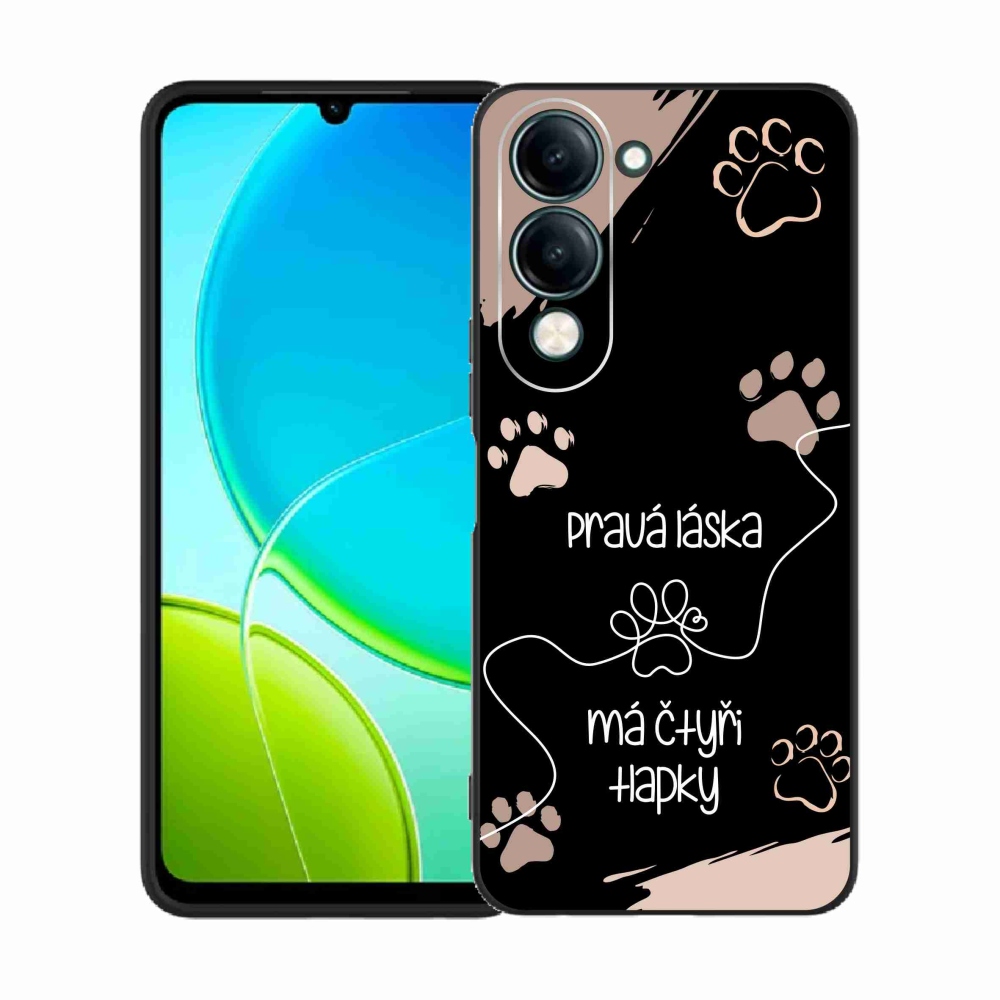 Gélový kryt mmCase na Vivo Y29s 5G - psí motív 1 čierne pozadie