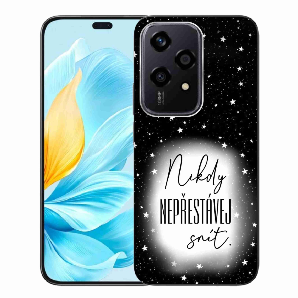 Gélový kryt mmCase na Honor 200 Lite 5G - citát 1 bieločierne pozadie