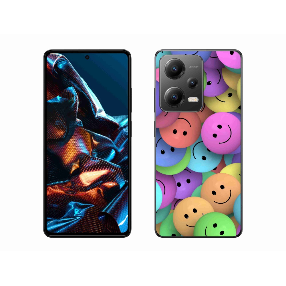 Gélový kryt mmCase na mobil Xiaomi Redmi Note 12 Pro 5G - farební smajlíci