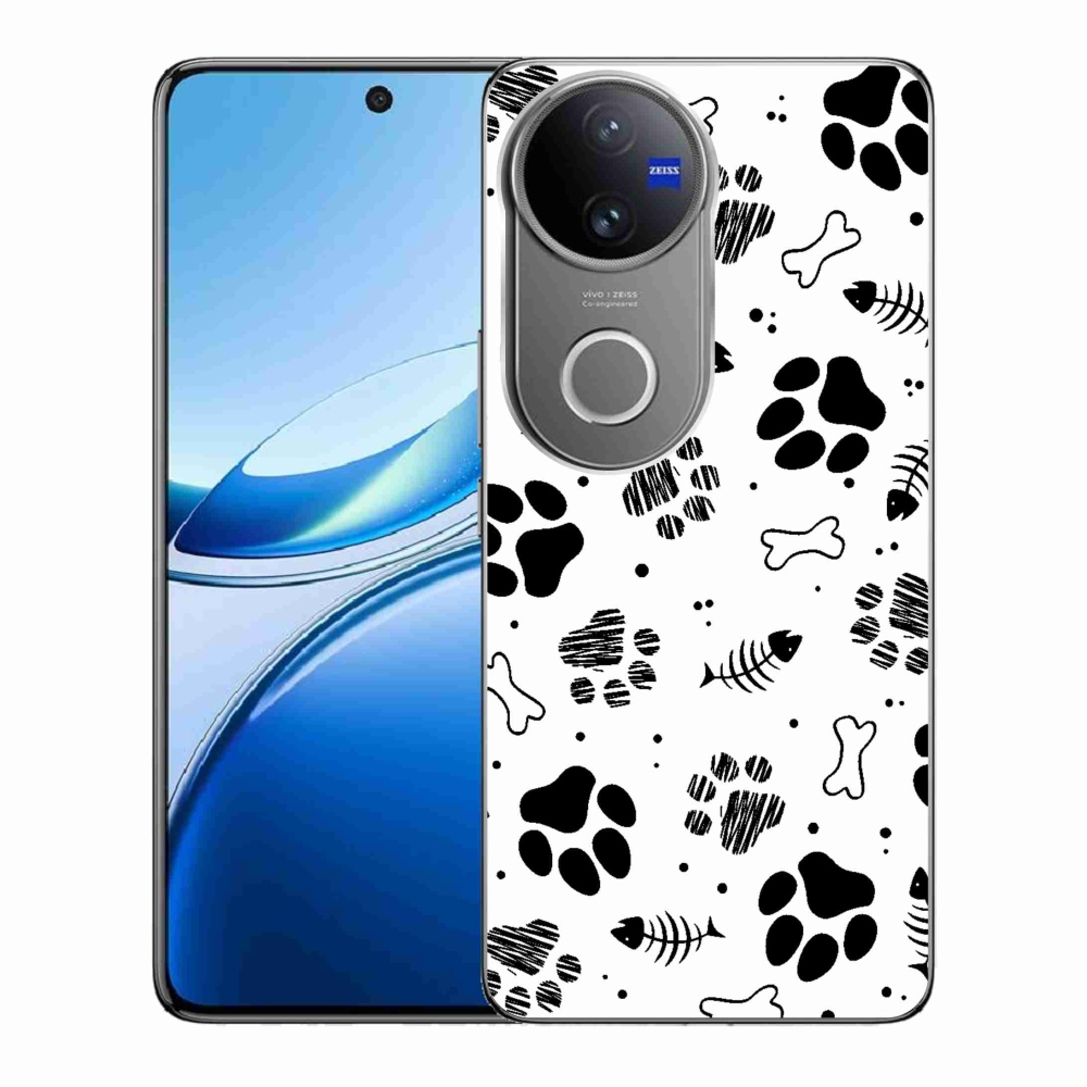 Gélový kryt mmCase na Vivo V50 5G - psie labky 1