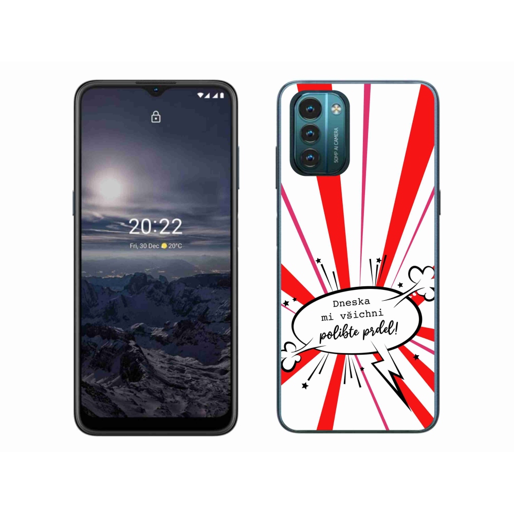 Gélový kryt mmCase na Nokia G11/G21 - vtipný text 15 biele pozadie