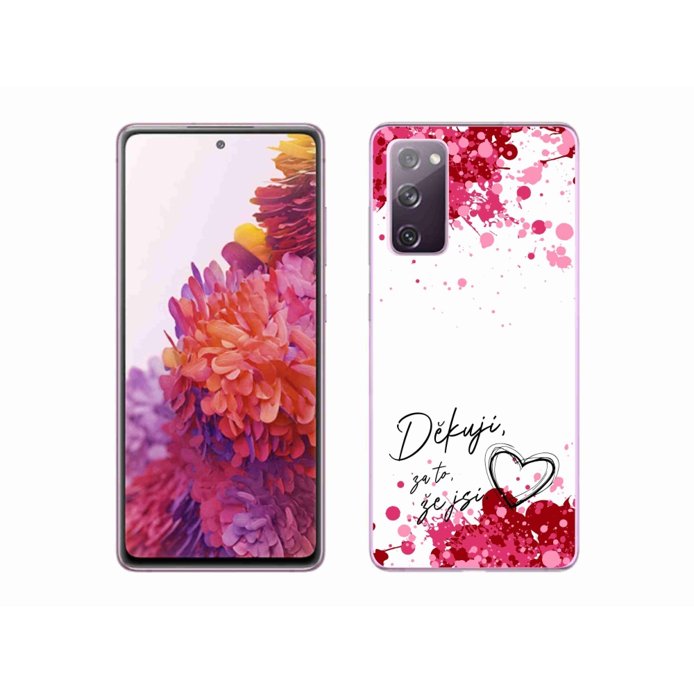 Gélový kryt mmCase na Samsung Galaxy S20 FE - zamilovaný text 2 biele pozadie