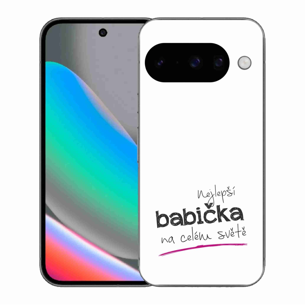 Gélový kryt mmCase na Google Pixel 10 - najlepšia babička 4 biele pozadie