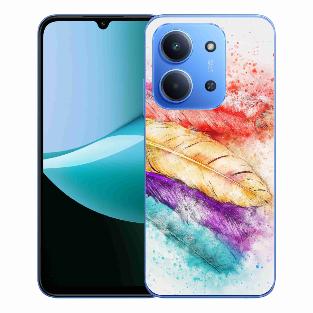 Gélový kryt mmCase na Xiaomi Redmi 15C 4G/5G (173mm) - farebné perie