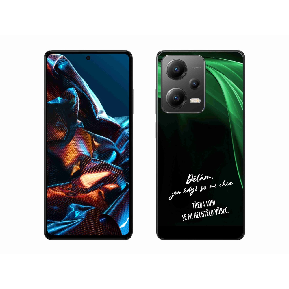 Gélový kryt mmCase na Xiaomi Redmi Note 12 Pro 5G - vtipný text 12 čierne pozadie