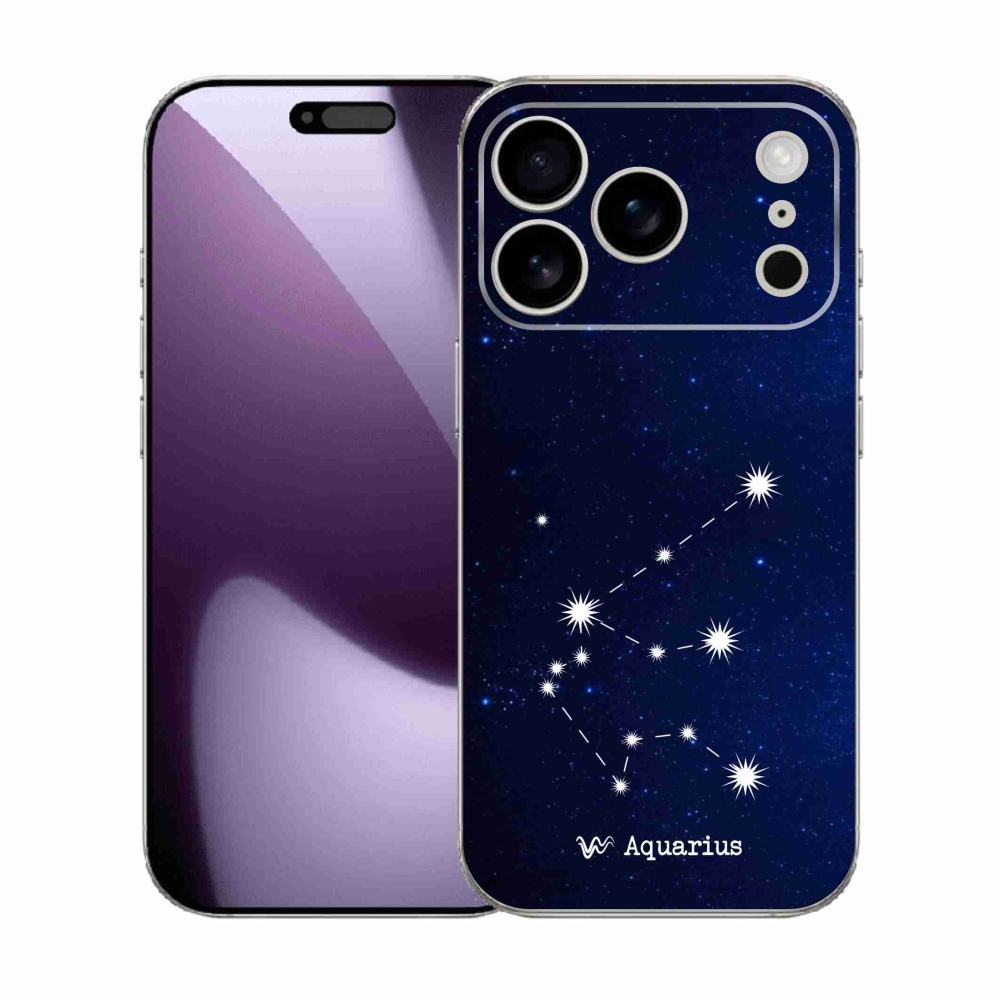 Gélový kryt mmCase na iPhone 17 Pro - súhvezdie Vodnára