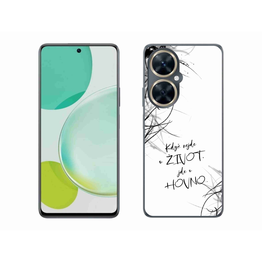 Gélový kryt mmCase na Huawei Nova 11i - vtipný text 16 biele pozadie