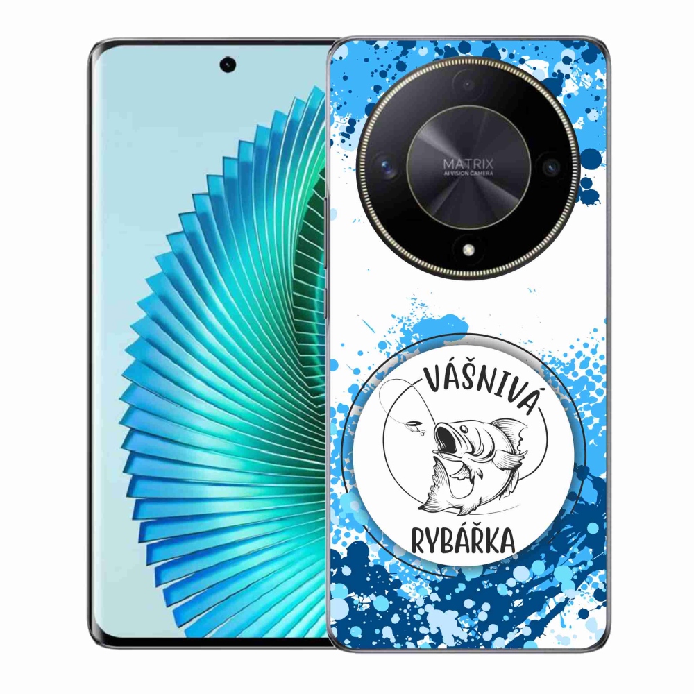 Gélový kryt mmCase na Honor Magic 6 Lite 5G - vášnivá rybárka biele pozadie