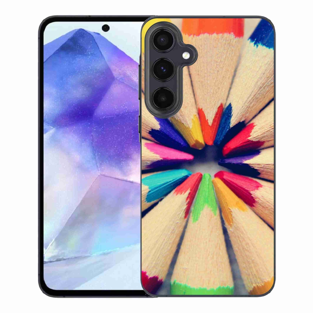 Gélový kryt mmCase na Samsung Galaxy A55 5G - pastelky