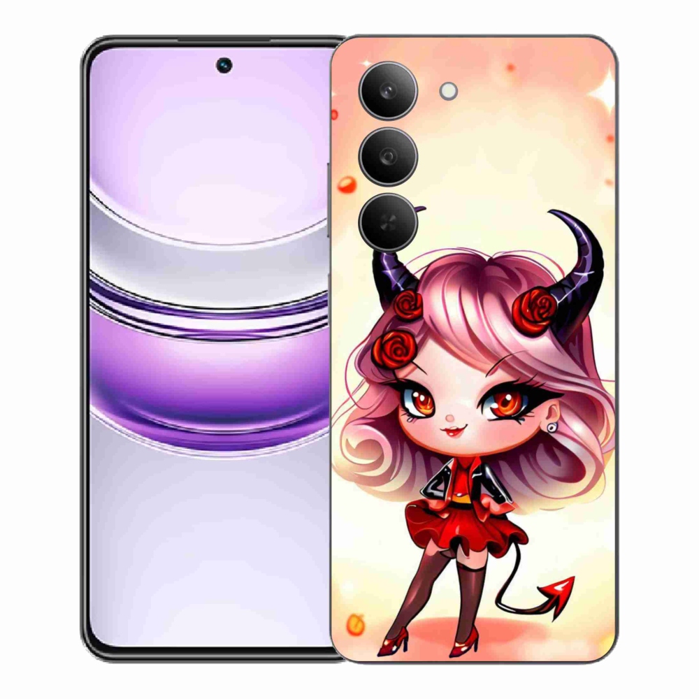 Gélový kryt mmCase na Realme 14x 5G - kreslená čertica