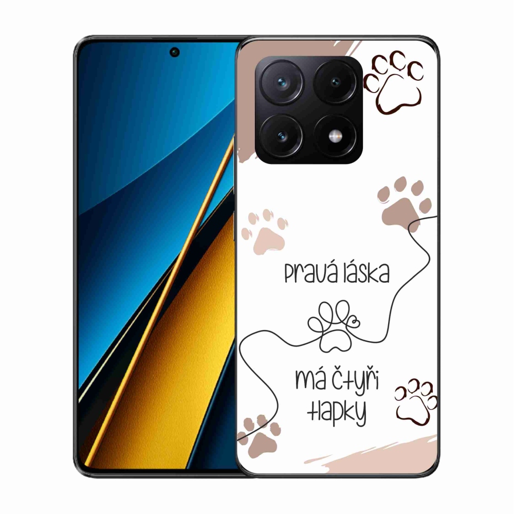 Gélový kryt mmCase na Xiaomi Poco X6 Pro 5G - psí motív 1 biele pozadie