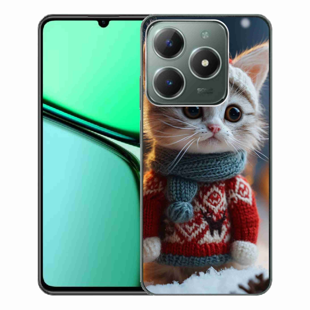 Gélový kryt mmCase na Realme C61 - mačiatko vo svetri