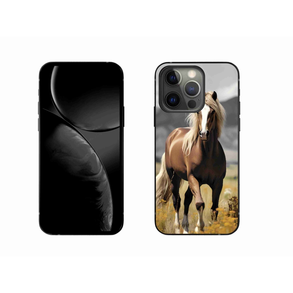 Gélový kryt mmCase na iPhone 13 Pro - hnedý kôň 1